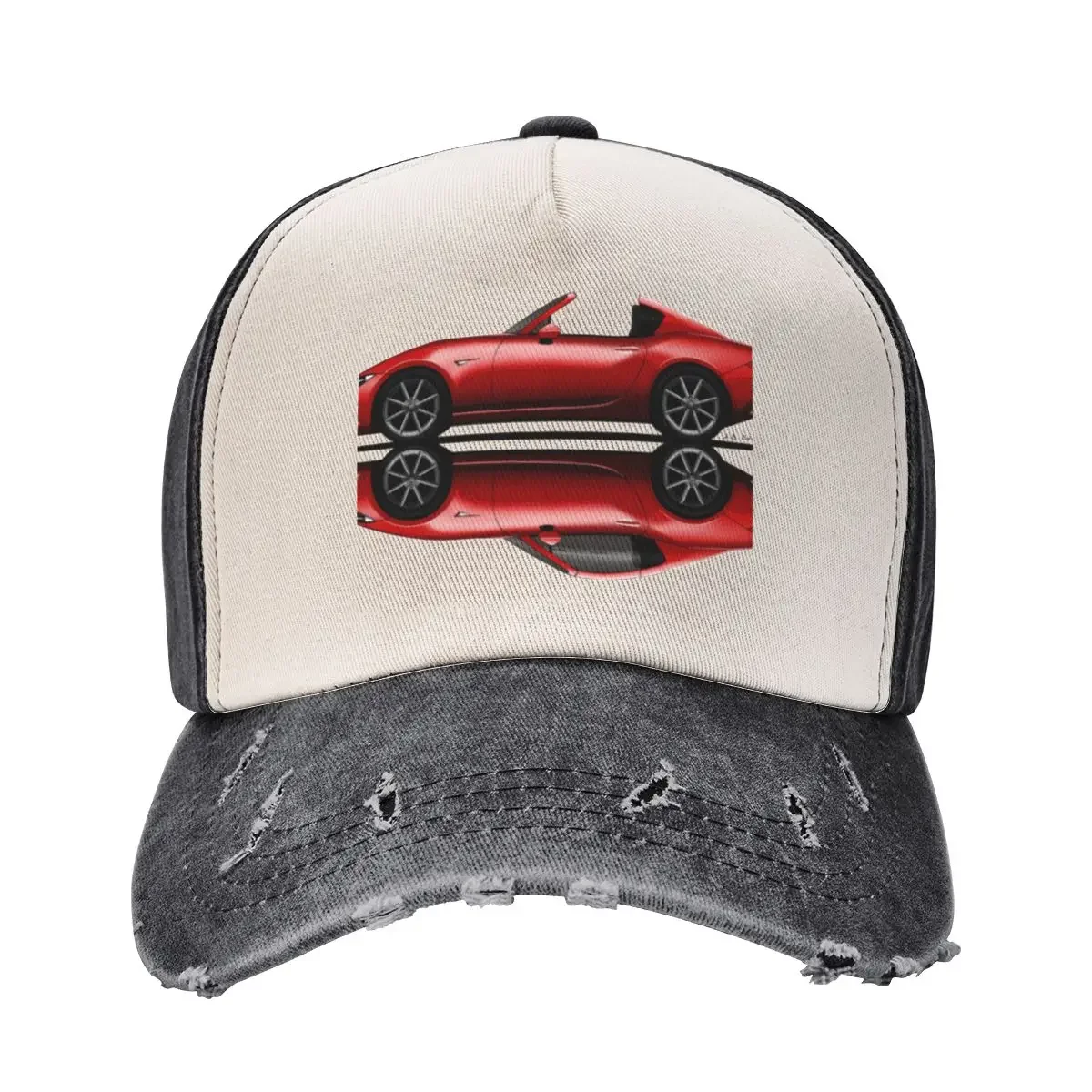 My drawing of the open and closed red open and closed RF roadster convertible Japanese sports car Baseball Cap