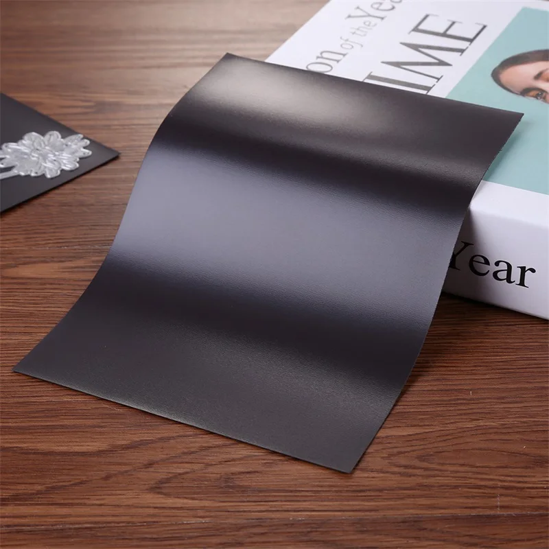 177X127Mm Rubber Soft Magnet Sheet Self Adhesive Sticker Black Magnetic Mats for Cutting Dies Storage Easy Convenient To Paste