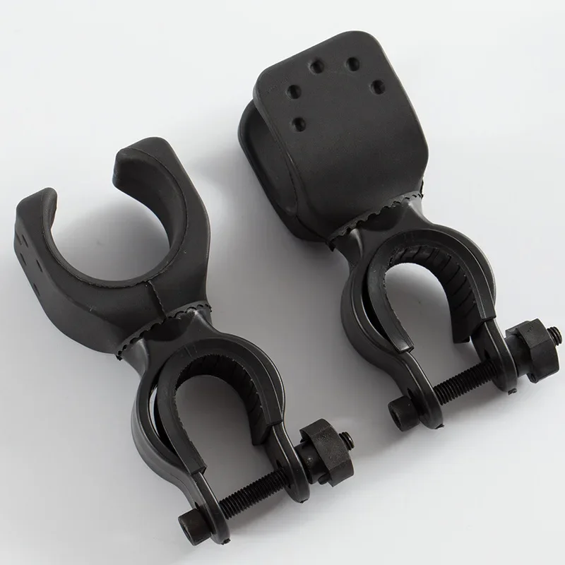 Fietsstuur Zaklamp Cliphouder Rijstuur Universele 360 graden roterende fiets LED-zaklamp Mount Clamp Grip Bracket