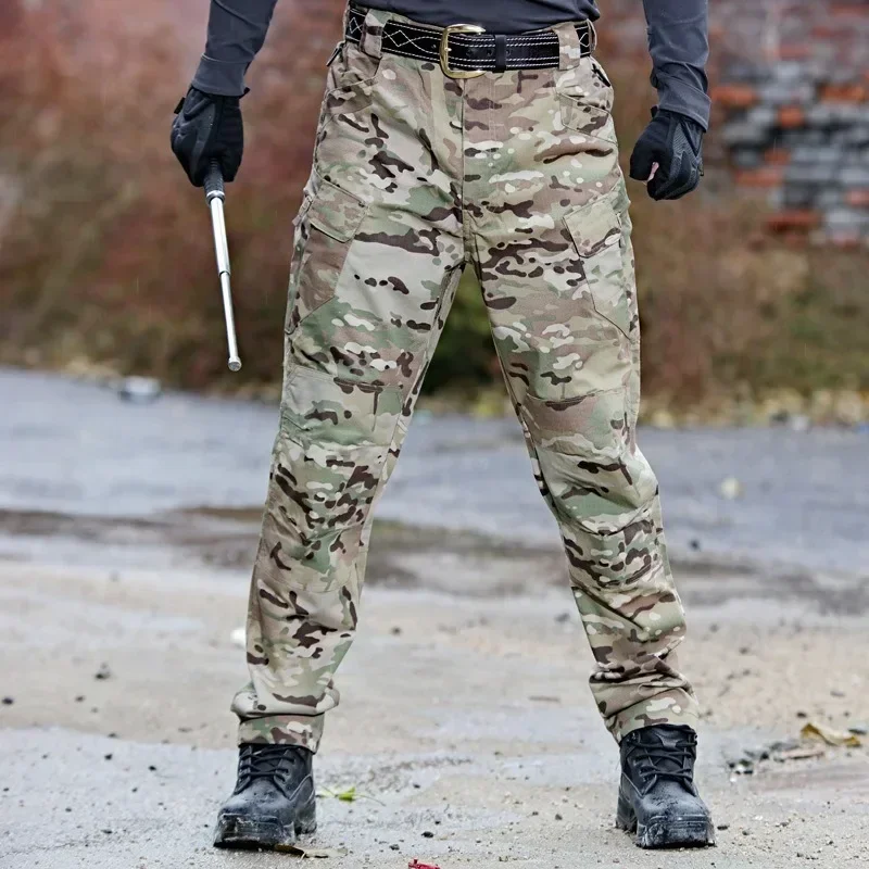 Wear-resistant Waterproof Breathable Tactical Pants Camouflage Pants Overalls Outdoor Multi-pocket Pants