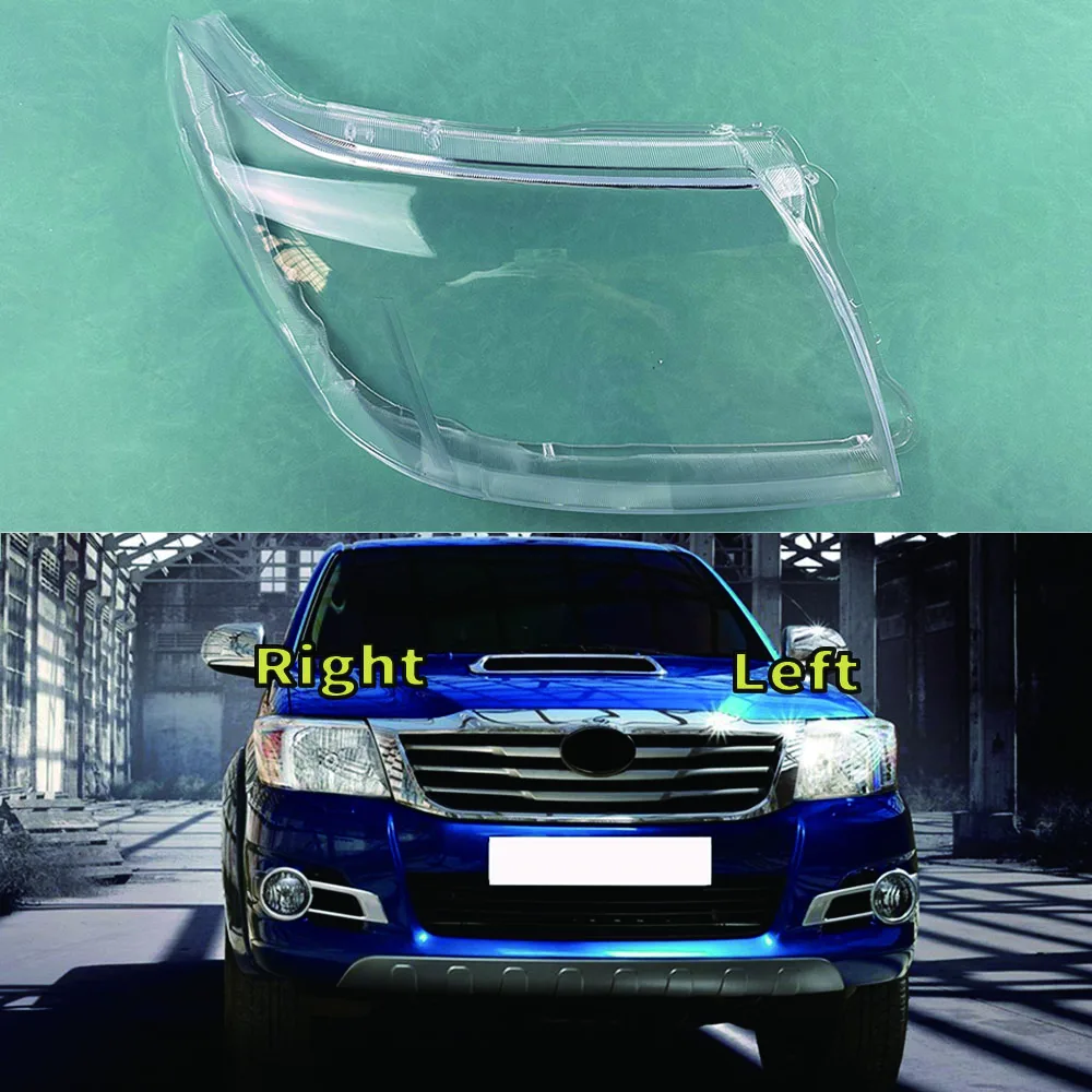 

For Toyota Hilux 2012-2014 Car Front Headlight Cover Headlamp Lampshade Lampcover Head Lamp light Covers glass Lens Shell Caps