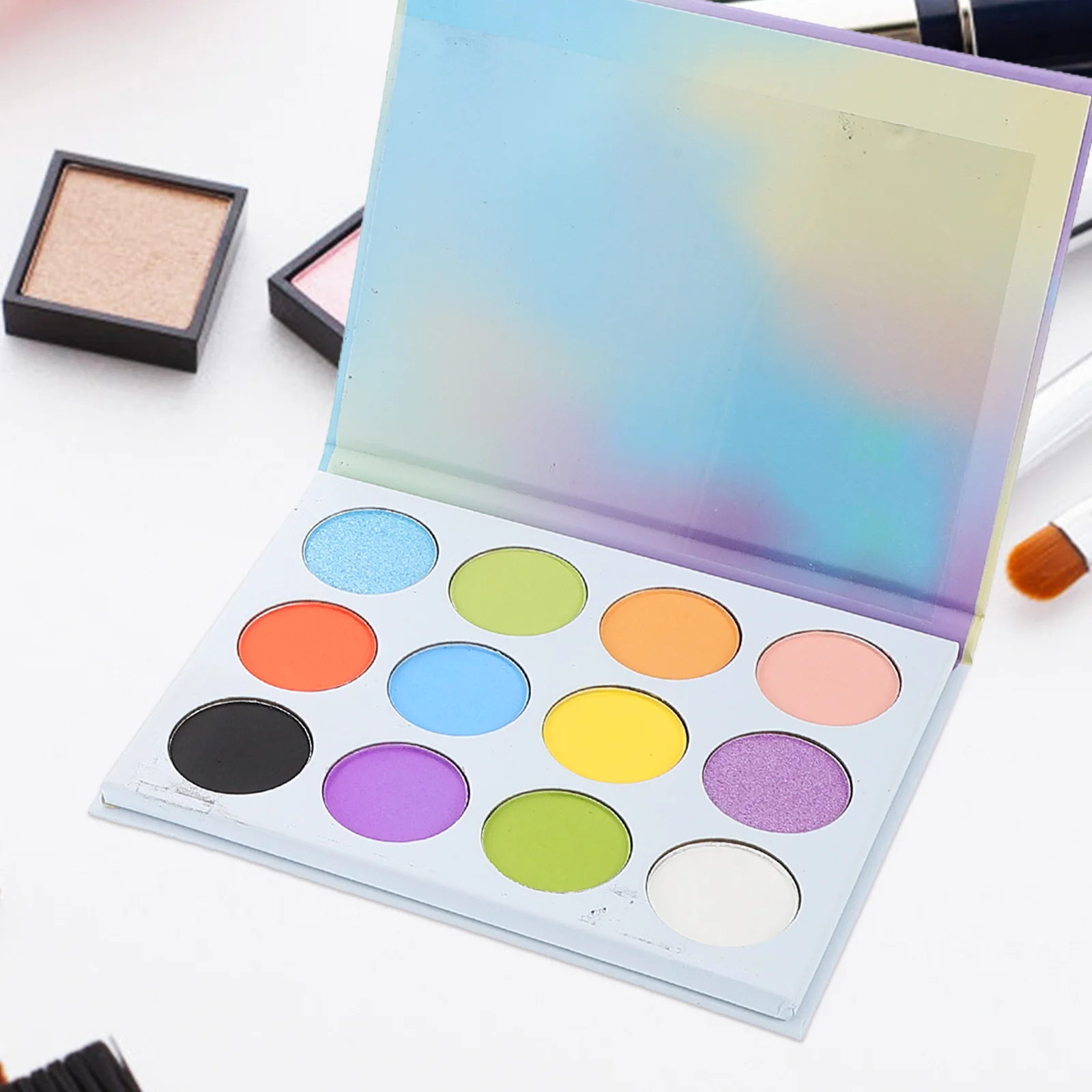 

Mini Portable Colorful Matte Glitter Eyeshadow Palette Compact Long-Lasting Makeup Eye Shadow Palette for Girls Women