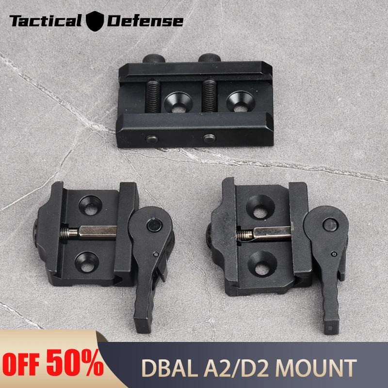 Tactical Full Metal & Plastic DBAL-A2 D2 Picatinny Mount QD Base Quick Install Remove Fit 20mm Rail For DBAL PEQ Mounting Seat