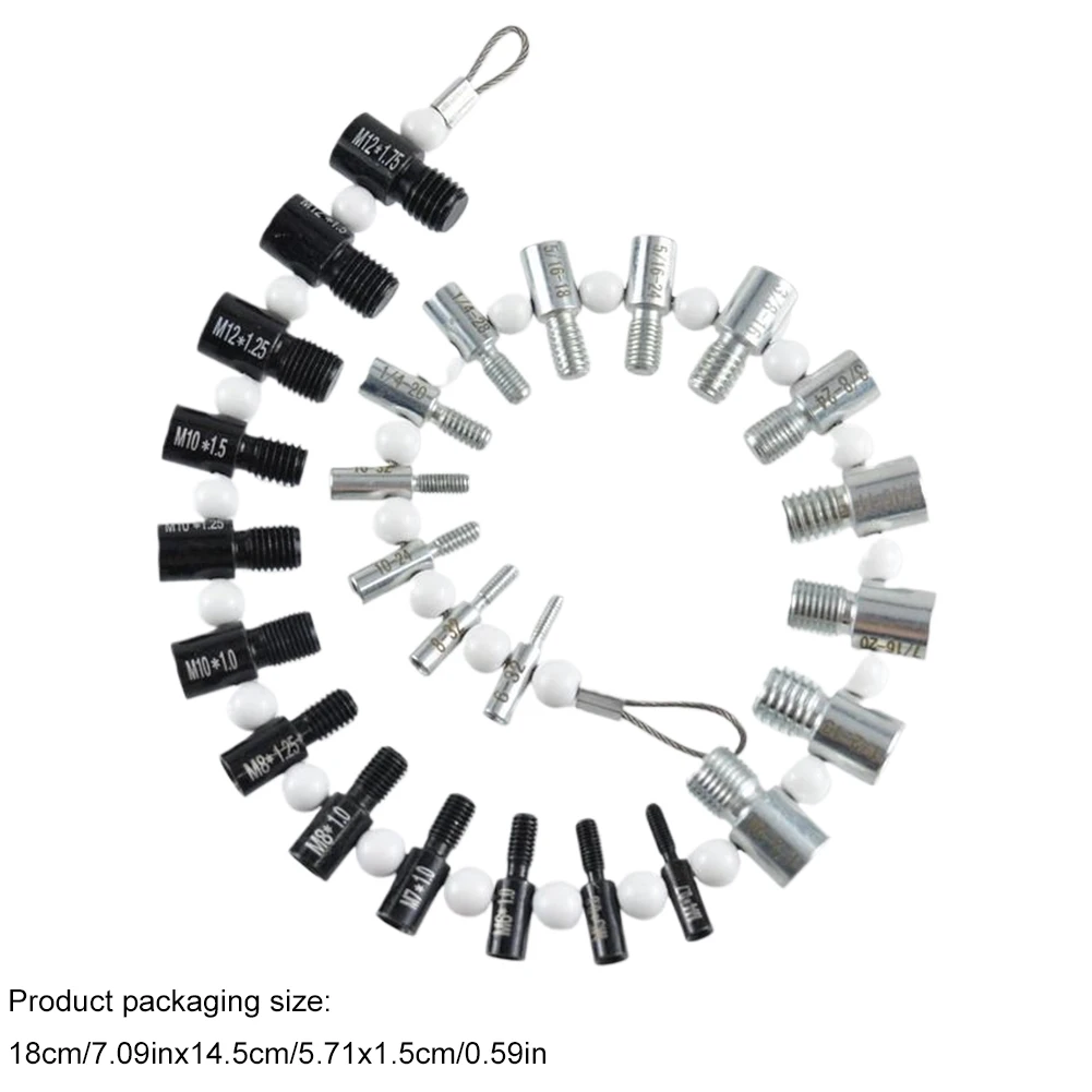 Vérificateur universel de filetage d'écrou et de 2,2, jauges mâles et femelles MeaccelerBolt 44, vérification de filetage d'écrou de 2,2, 23 pouces, 21