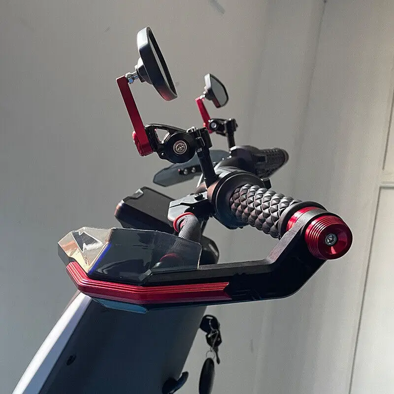 معدات واقية من الألومنيوم مقاومة للرياح باستخدام الحاسب الآلي للدراجات النارية ، واقي واقي اليد ، واقي اليد للزجاج الأمامي ، مقبض واقي لسكوتر موتوكروس #5