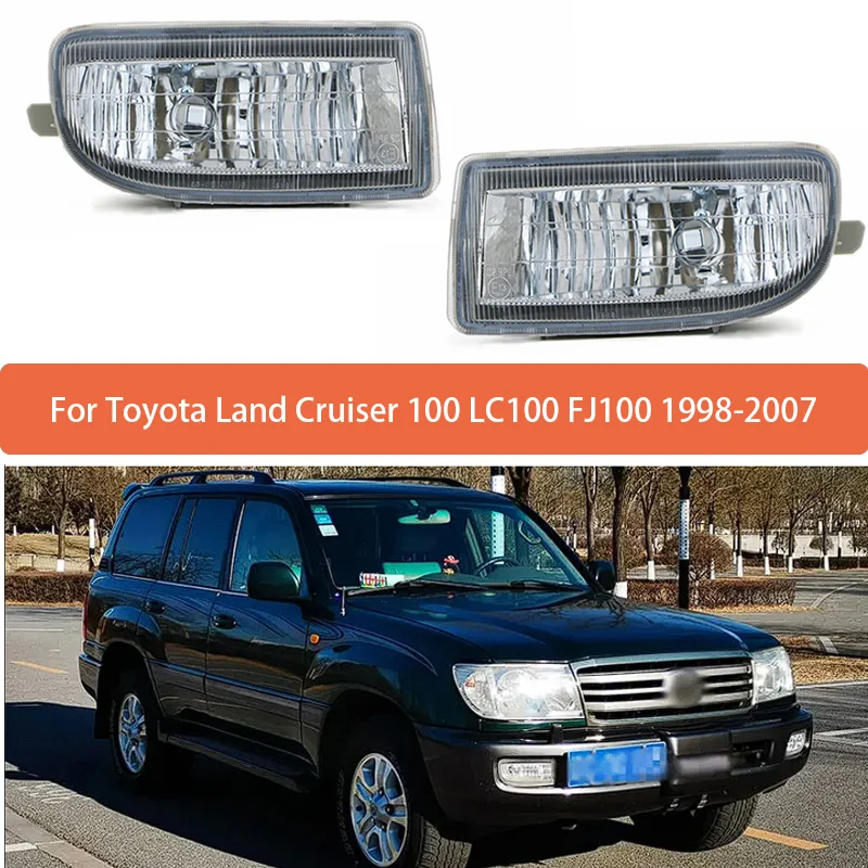 Left&Right Front Fog Light Housing Fit For Toyota Land Cruiser 100 LC100 FJ100 1998-2007 81221-60042 81211-60122