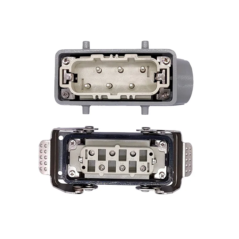 Heavy Duty Connectors HDC-HSB-006-1/2/3/4 F/M 6pin Screw connection 35A Industrial rectangular Connector plug