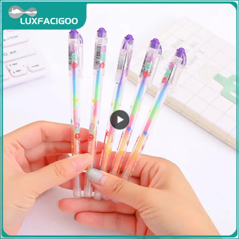 Penna Gel Design carino impugnatura confortevole penna pastello scrittura Fluently durevole evidenziatore penna forniture artistiche penna Graffiti colori vivaci