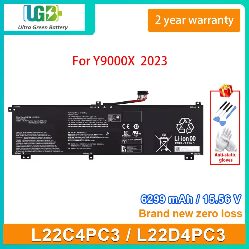 bateria do portatil ugb para lenovo novo l22c4pc3 l22d4pc3 l22m4pc3 y9000x 2023 6299mah 1556v 999wh 01