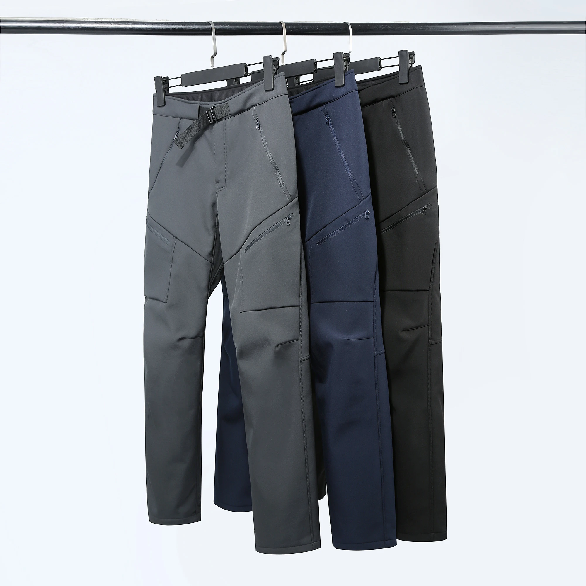 Pantalones Cargo para hombre, pantalones largos informales de lana suave, cálidos, impermeables, para invierno, senderismo al aire libre, Camping, 2025