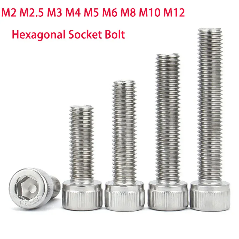 

M2 M2.5 M3 M4 M5 M6 M8 M10 M12 Thread Hex Hexagon Socket Screw Reverse Thread Cup Head Allen Bolts 316 Stainless Steel