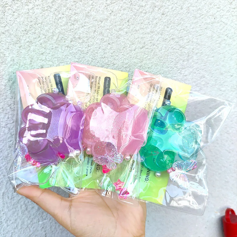 الملونة شفافة القط باو قرصة ضغط اللعب لينة المطاط TPR الضغط تنفيس القط مخلب اللعب انتعاش بطيء الإجهاد الإغاثة اللعب