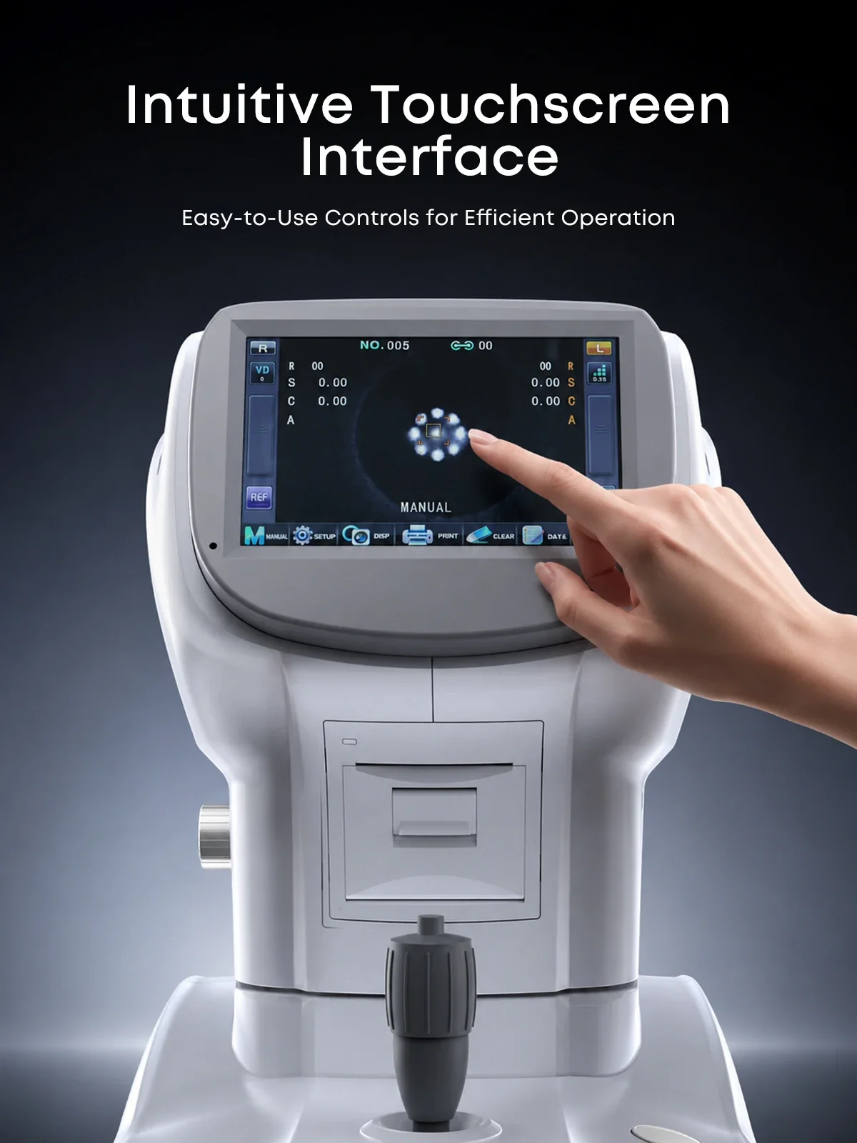 FA-9500K Touch Screen Accurate Auto Refractometer Optical Instruments for Visual Examination Autorefractor with Keratometer