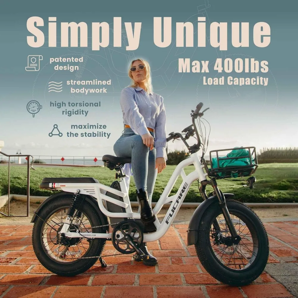 1200W Peak Electric Bike for Adults 32MPH 48V 20Ah, Full Suspension 20