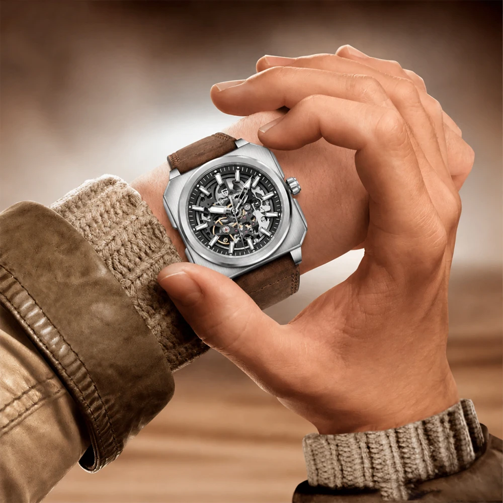 Skeleton Mechanical Watch - Yeni PAGANI DESIGN Üst Düzey Açık