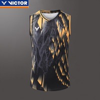 Victor 2025 New Men's Badminton Jersey Sports Comfortable Loose Breathable Sleeveless Vest