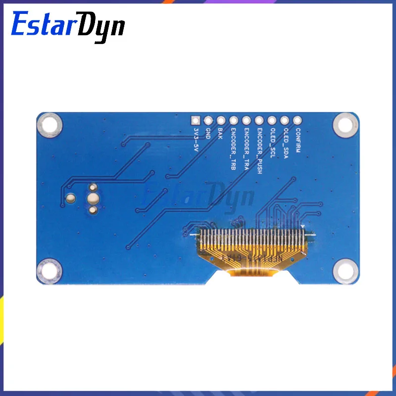 Estardyn 1.3-inch OLED Module White/Blue Button EC11 Rotary Encoder IIC Interface LCD Screen