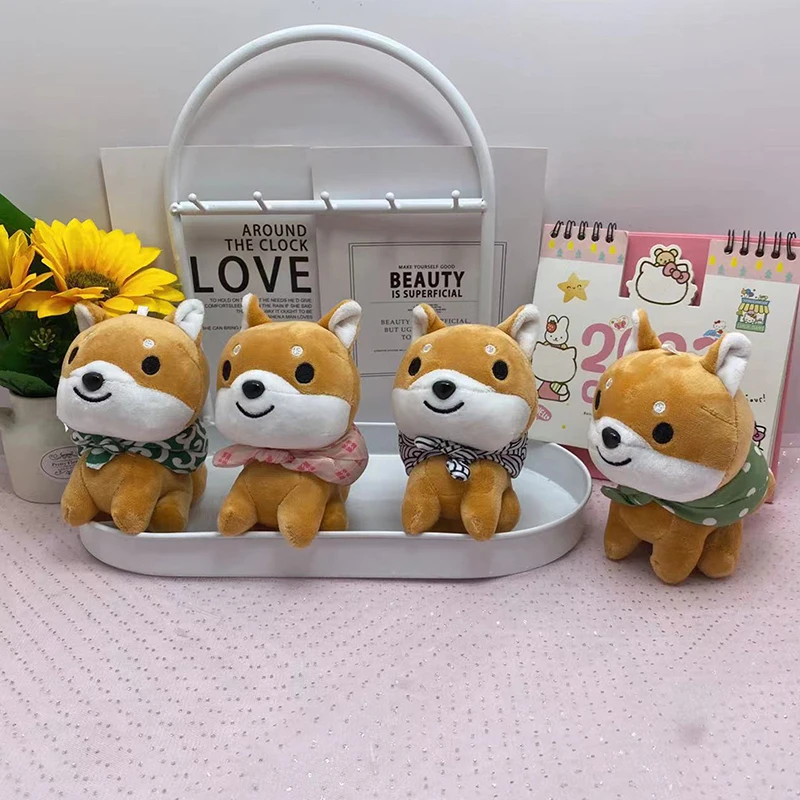 Cartoon Cute Shiba Inu Plush Doll Toy Pendant Key Chain Backpack Hangings Decoration