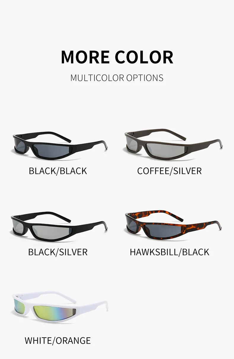 Schmale rechteckige Y2K-Sonnenbrille, 2025, Luxusmarke, Punk, Wrap Arou, modische Spiegel-Sport-Sonnenbrille, Damen und Herren, Radfahren, Sonnenbrille – Detail 6