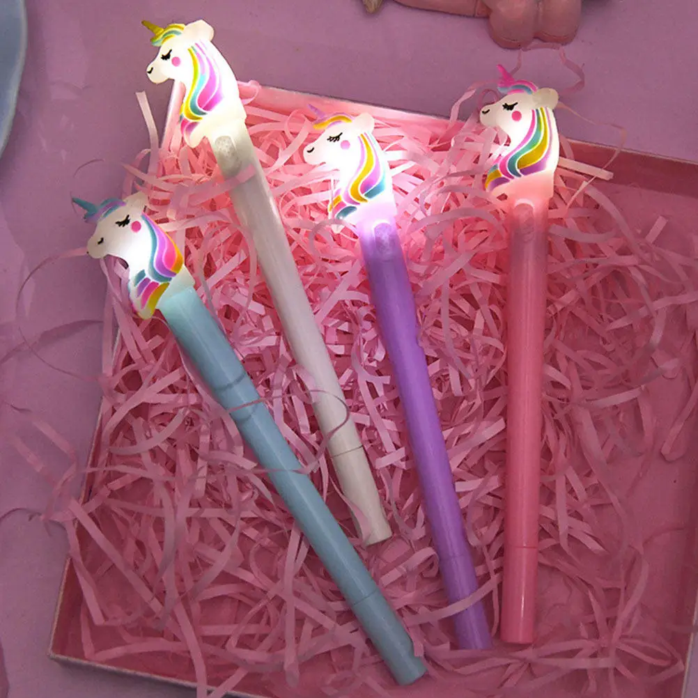 

8Pcs Glow in The Dark Gel Pens Fun Adorable Design Portable Writing Pens for School Kids Homework Stationery Designed Pen