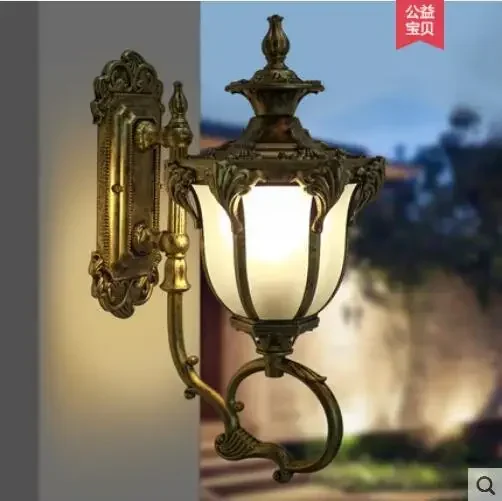 European Wall lamp outdoor waterproof aisle lights villa balcony retro garden outdoor LED courtyard wall lights