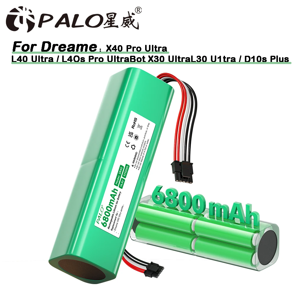 

6800mAh Lithium ion Battery For Dreame X40 Ultra L40 Ultra L40s Pro Ultra L30 Bot X30 Ultra D10s Plus Sweeping Robot Battery