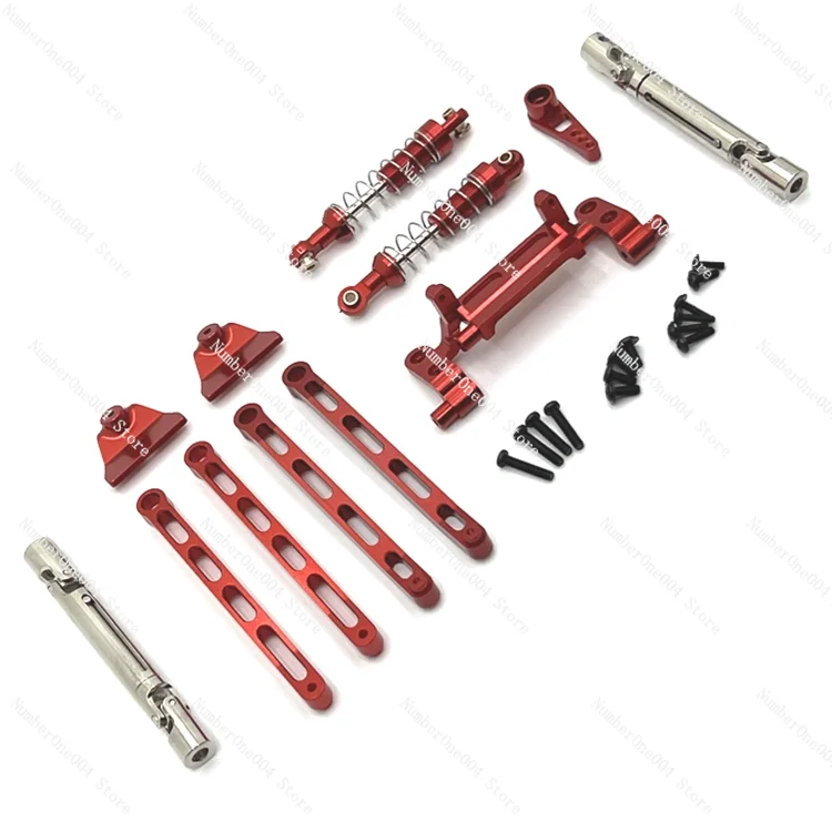 

Suitable for 1/12 MN82 LC79 MN78 RC Car Parts Metal Upgrade Tie Rod Shock Absorber Set