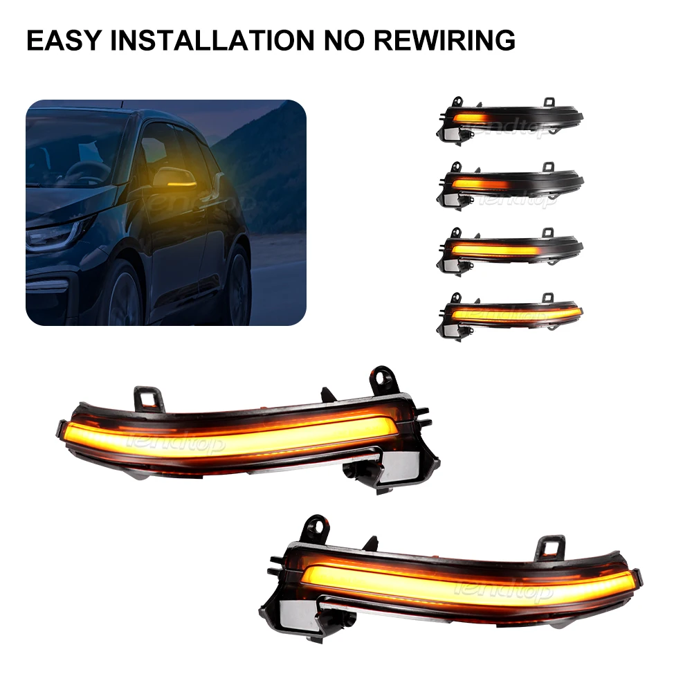 For BMW 1 2 3 4 Series Car Dynamic Turn Signal LED Side Mirror Indicator Blinker X1 F20 F21 F22 F23 F30 F31 F34 F32 E84 i3