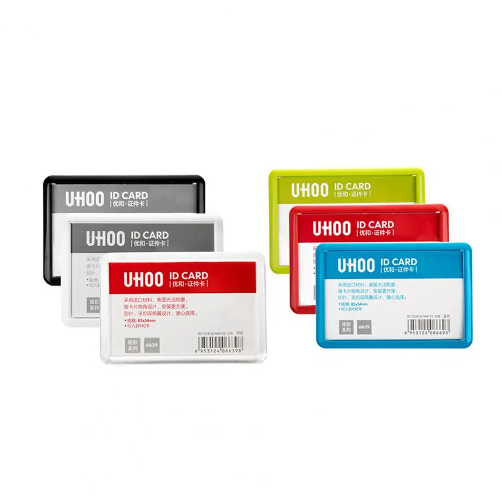 Anti-slip Pin Work Card Lightweight Name Badge Protection Good Different Style Waterproof Name Badge Cover