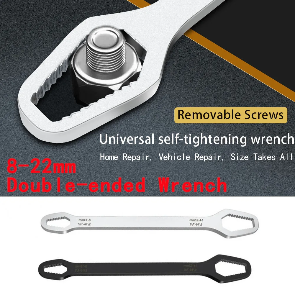 Universal Torx Wrench Double-head Self-tightening Adjustable Glasses Wrench 8-22mm Board Both Ends Special-shaped Multi-purpose