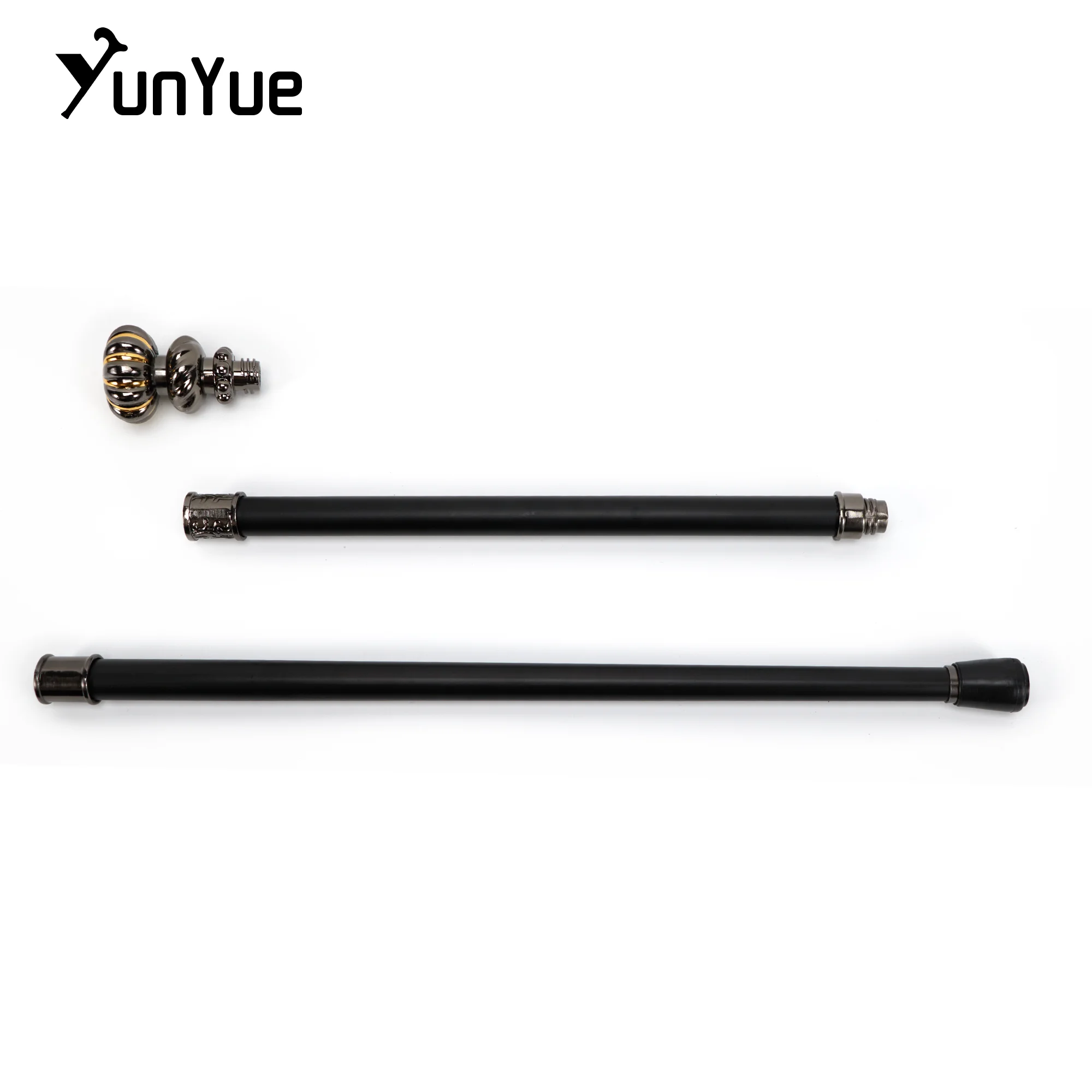 Canna da passeggio in metallo zucca oro nero per gentiluomini Moda Cosplay Film Prop Bastone da passeggio Accessorio per feste Stampella da gentiluomo 93