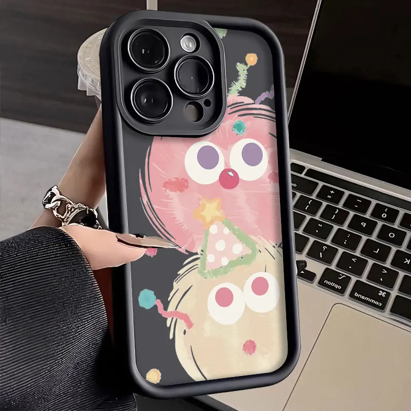 Big Eye Eggette Soft Silicone Phone Case for Xiaomi Redmi Note 13 12 11 Pro Plus 12S 11S 10S 10 9 9S 8 12C 13C Shockproof Cover