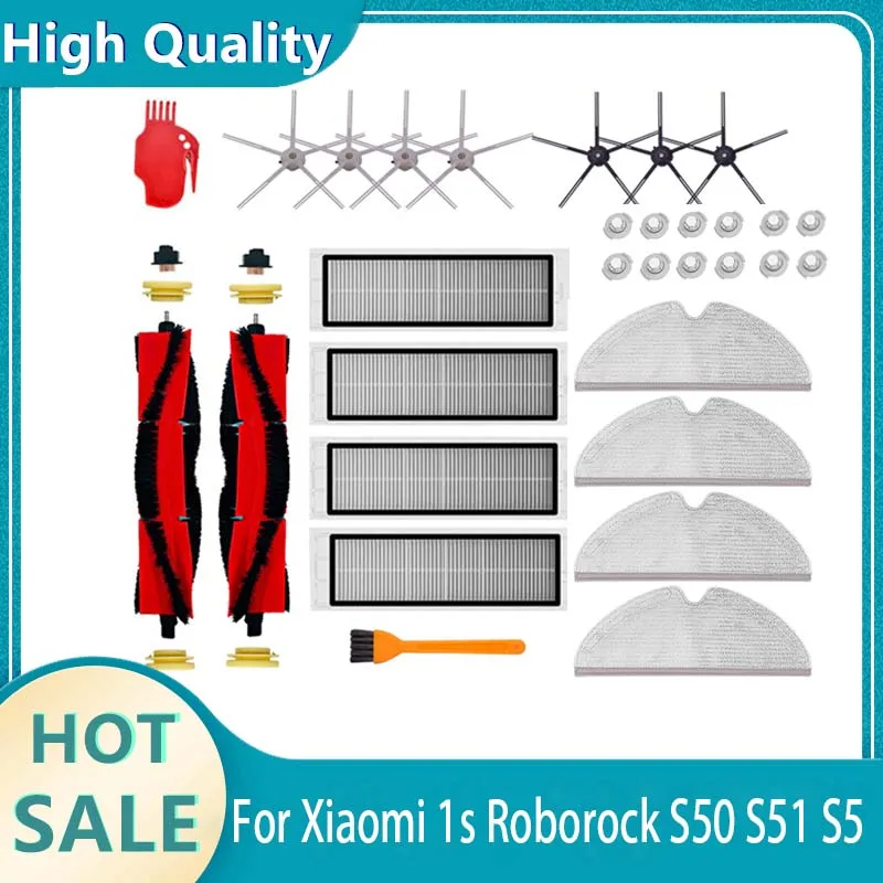 Panni per la pulizia spazzola principale filtro HEPA spazzola laterale per Xiaomi Roborock S6 S60 S65 S5 S50 E25 E35 accessori per parti del vuoto
