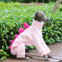 Thickened Fleece Pet Costume Little Dinosaur Cute Funny Dog Clothes Whitebit Italian Greyhound Clothes  Ropa Para Perros