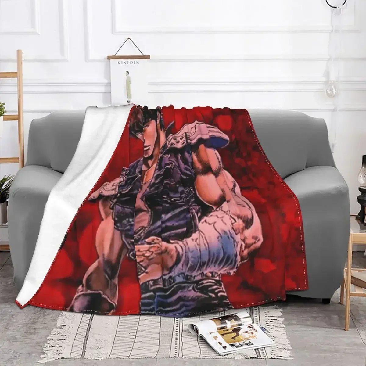 Hokuto No Ken Blanket Fleece All Season Survivor Cute Super Warm Throw Blankets For Bedding Outdoor Bedspreads