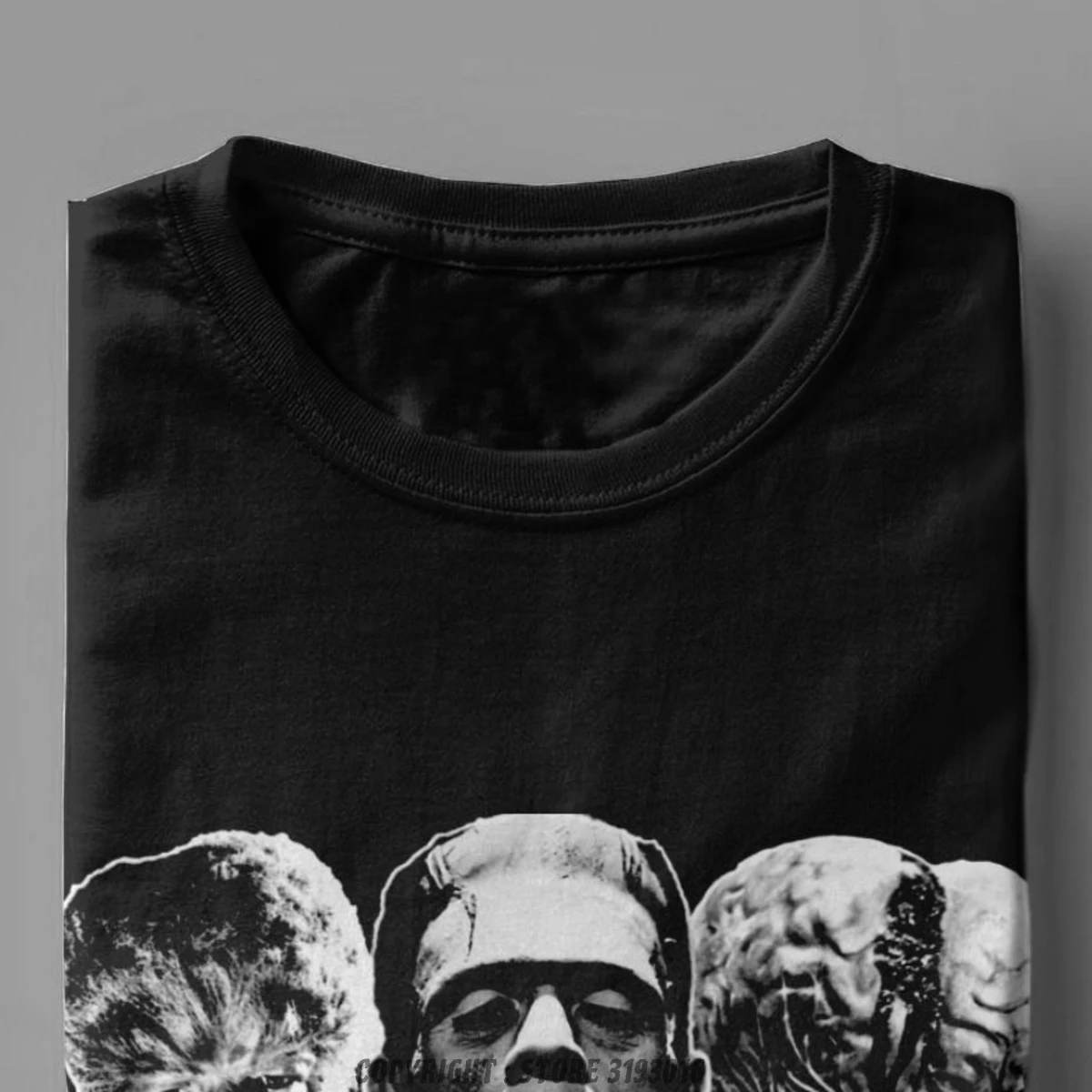 Christmas Gift T-Shirt Men\'s Universal Monster Gang T Shirts The Mummy Frankenstein Novelty Camisas Tee Shirt Oversized Casual
