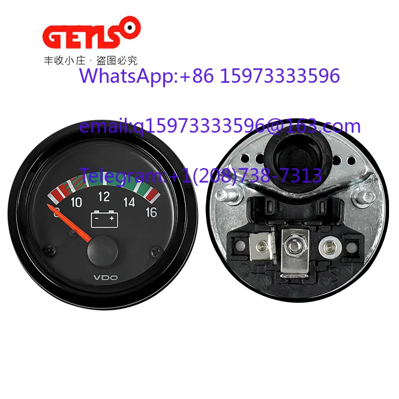 Engineering Machinery Pointer Gauge Water Temperature Oil Pressure Voltage Meter Diesel Engine Instrument Panel