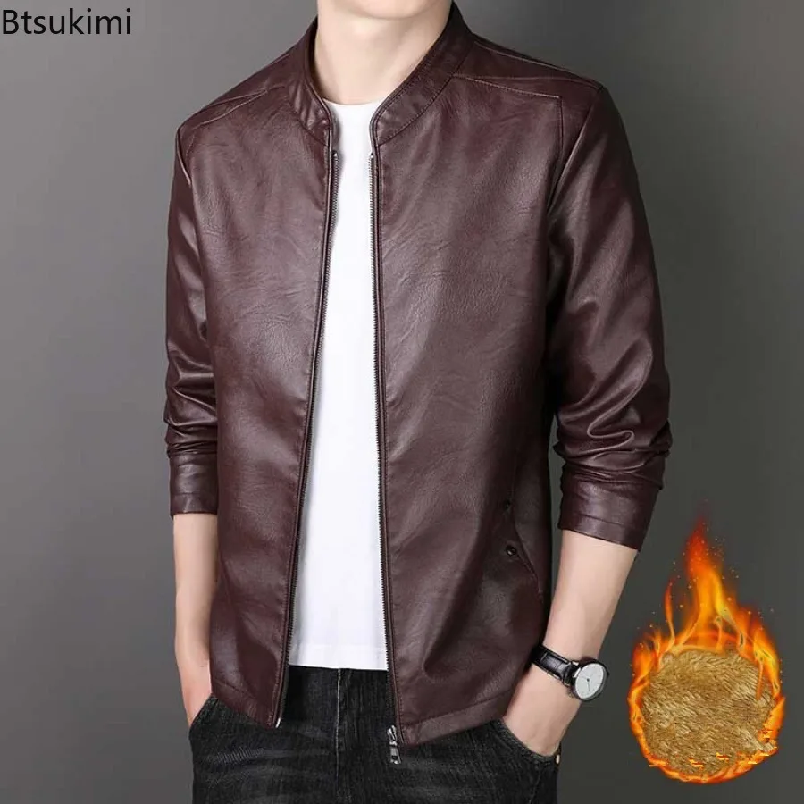 

2025 Men's Winter Suede Leather Coat High Quality Thick Fleece Warm Leather Jacket Fashion Male Loose Casual PU Leather Coats