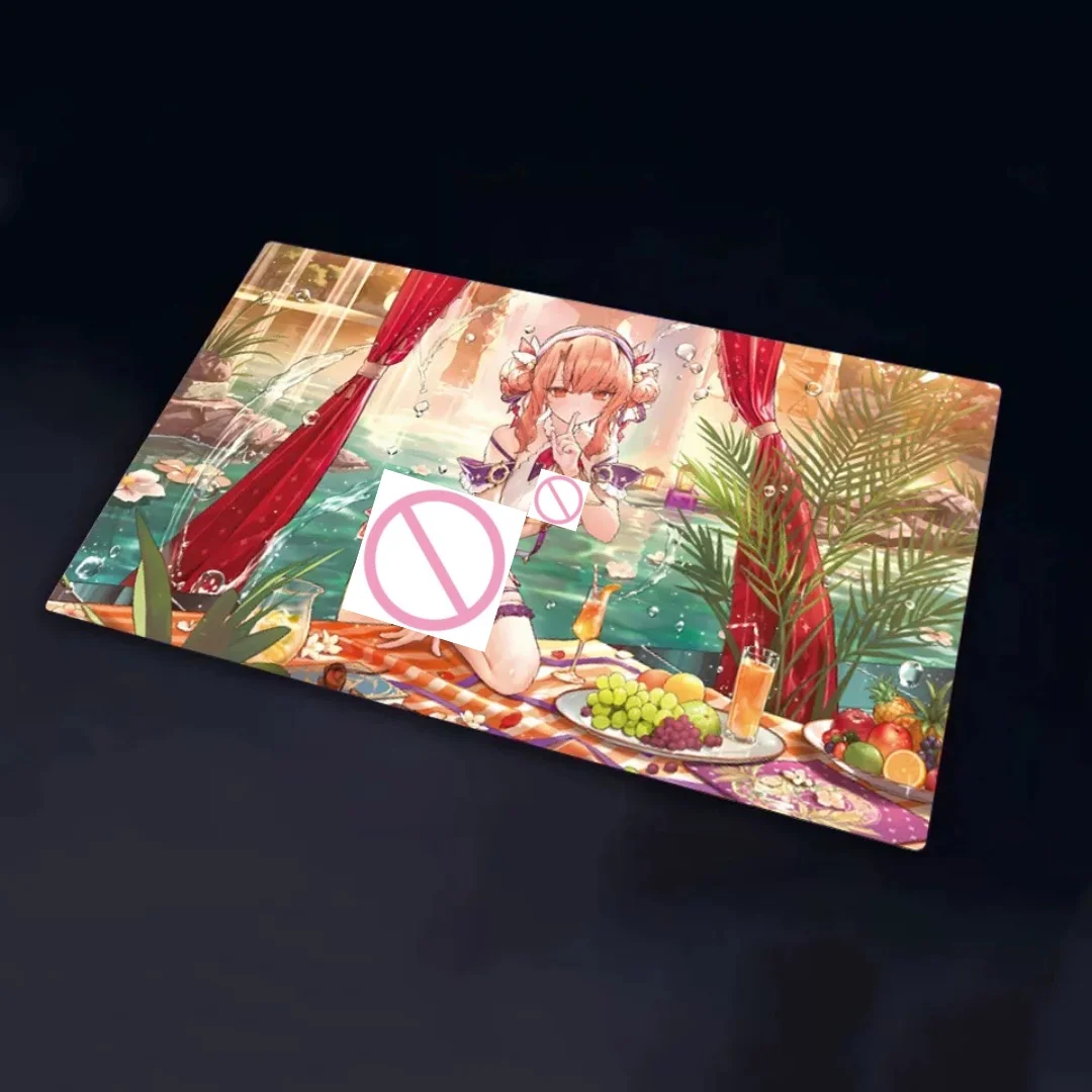 600x350mm Shadowverse Jinhwa, Wordweaver Diy Playmat 1.5mmseamless Edge Surface Holographic  Single Rubber Board Game Card Mat