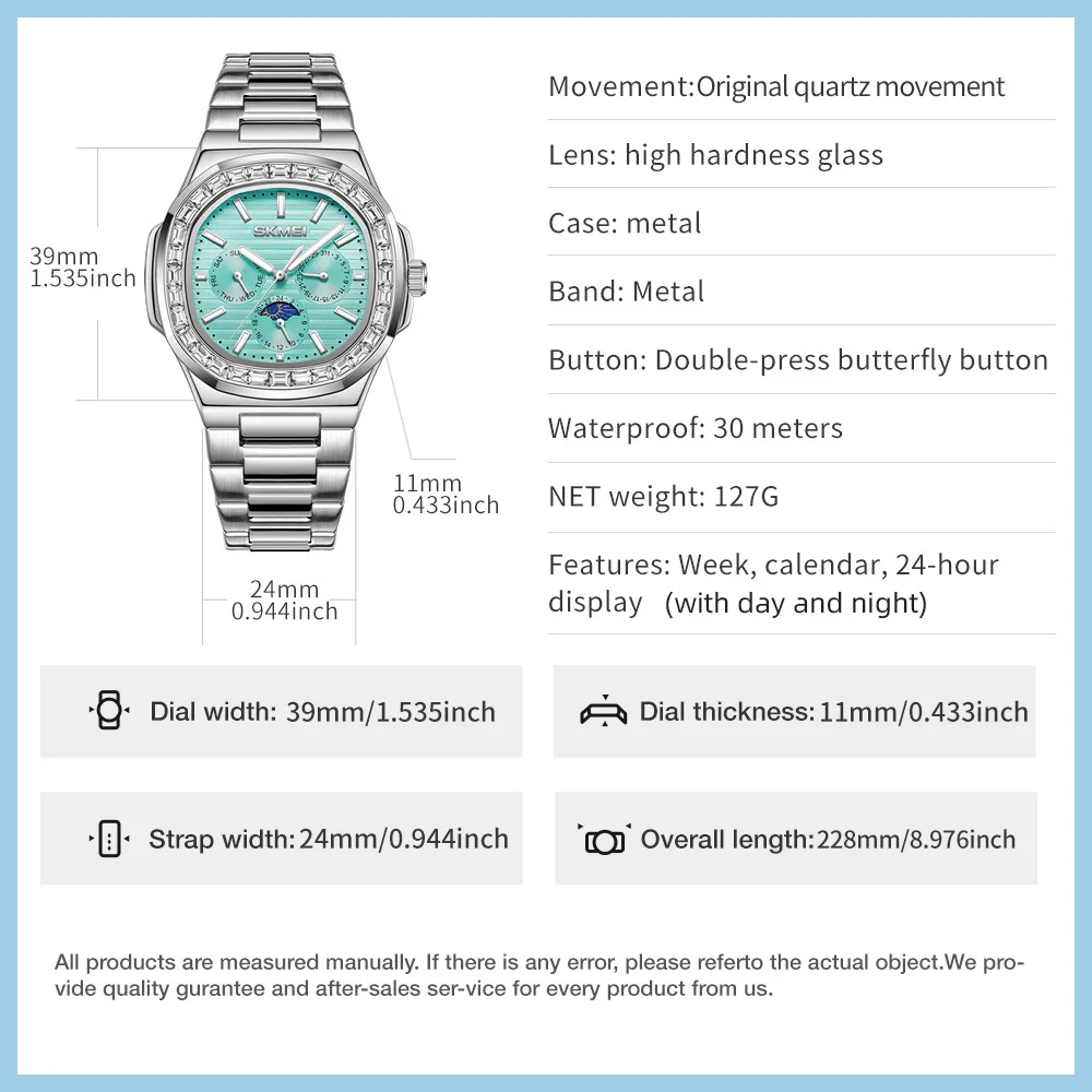 SKMEI Top Brand Luxury Movement Quartz Watch For Mens Women  Wristwatch Calendar Waterproof Time Clock Male Watches Reloj Hombre