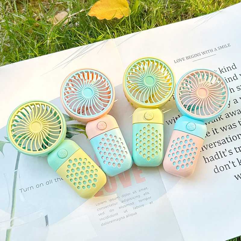 Portable Handheld Mini Fan USB Rechargeable Mute Small Electric Fan Outdoor Travel Cooling Fan Student Dormitory