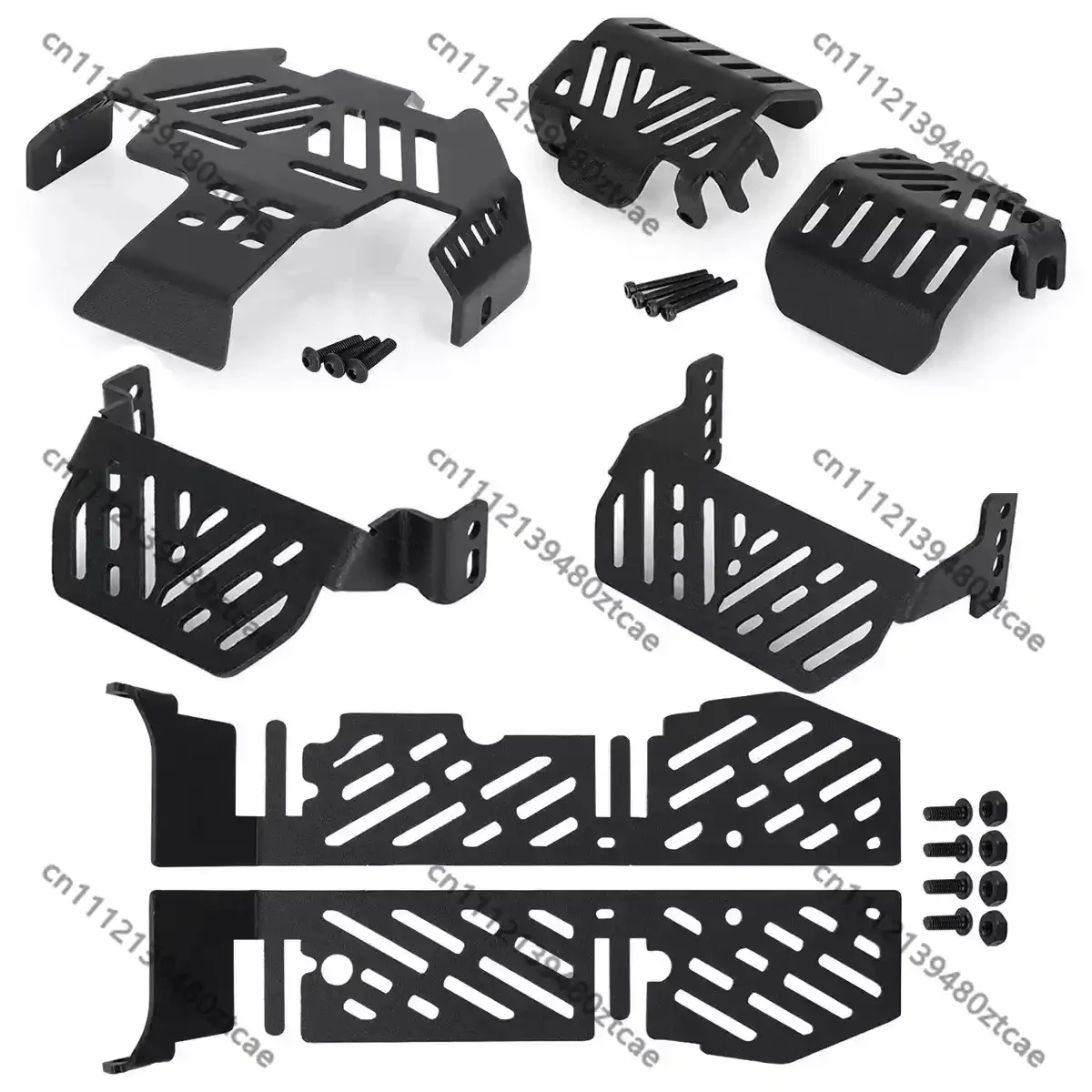 1/10RC Crawler Stainless Steel Chassis Armor Front Rear Protective Skid Plate Anti-Scratch Metal Guard Replacement Upgrade Parts
