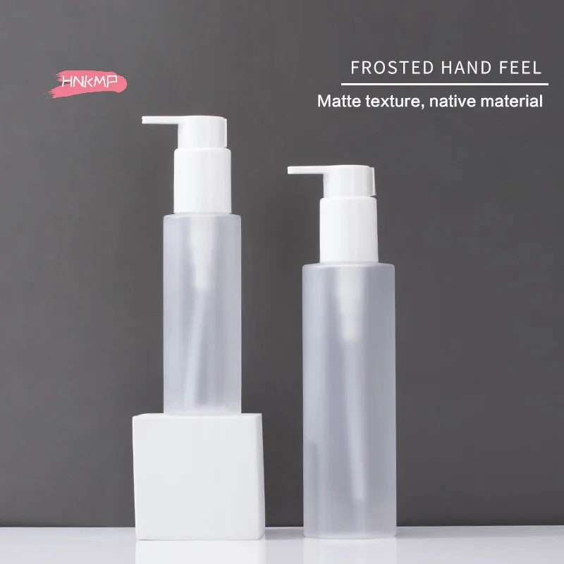 1Pc 100ml/200ml Flat-Shoulder Lotion Bottle with Press Pump Travel Dispenser Cosmetic Container for Skincare And Beauty