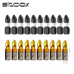 10pcs 25mm PH2 Magnetic Screwdriver Bits Phillips Screwdriver Drill Heads 1/4 Hex Shank