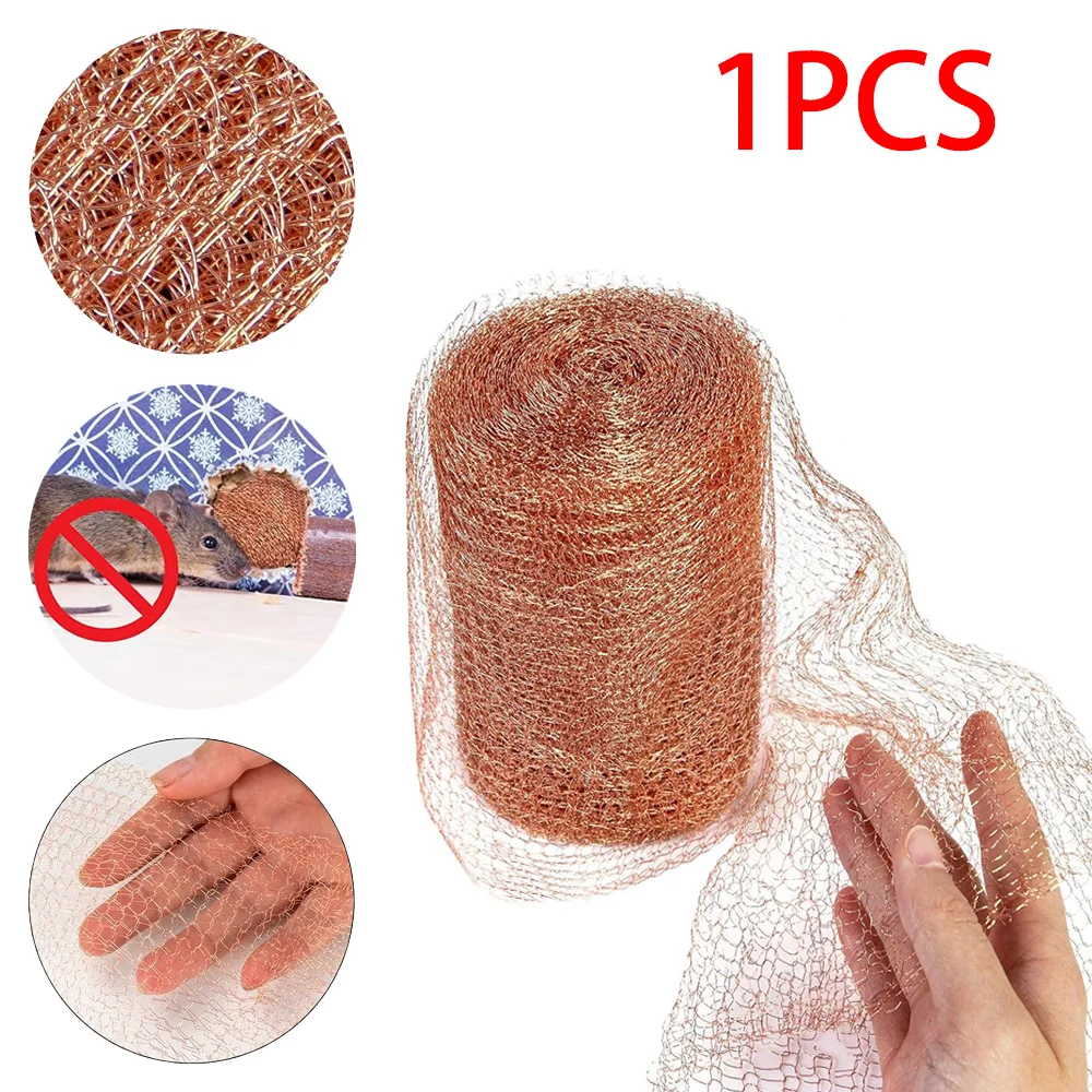 1PCS Copper Mesh Roll for Mice & Rats, Sturdy Copper Wool Mouse Trap Hole Filler for Bat Snail