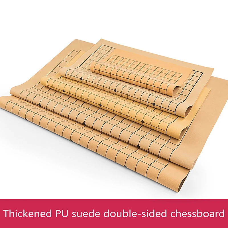 Innovative Foldable One Side 19 Line Standard International PU Leather Go Game Chessboard Board Game For 2.2cm Pieces