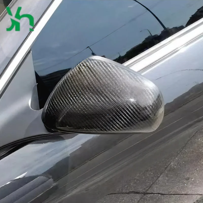 لمازيراتي كواتروبورتي GT (2007-20) GC (2010-15) ألياف الكربون الرؤية الخلفية غطاء للعدسات الجانبية ألياف الكربون الحقيقية عدسة جانبية