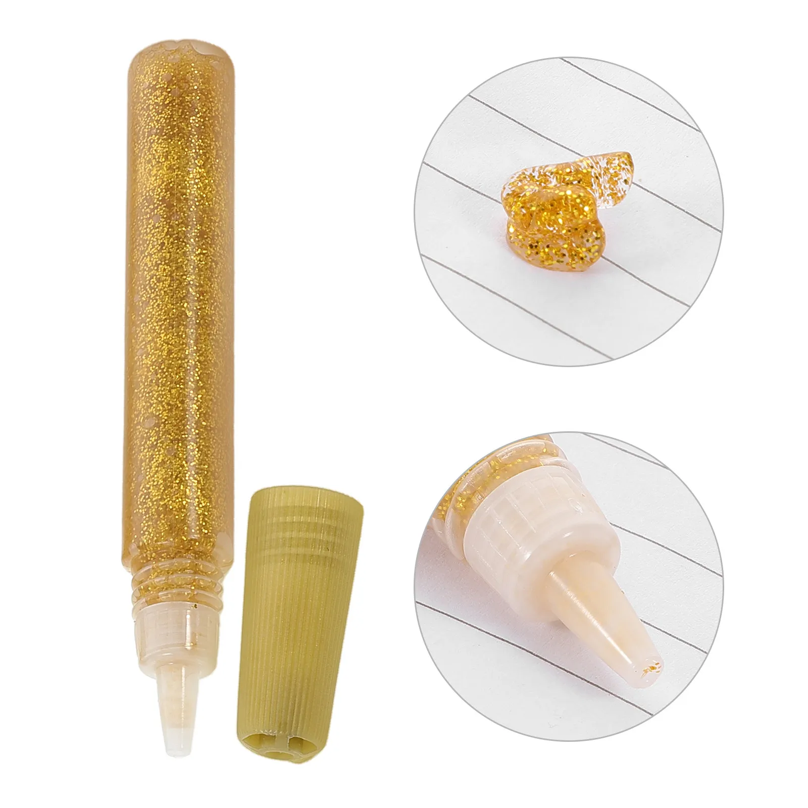 

50Pcs Gold Powder Glitter Glue Pens Craft Kits Drawing Writing Coloring Art Projects Colored Glue Glitter Pens
