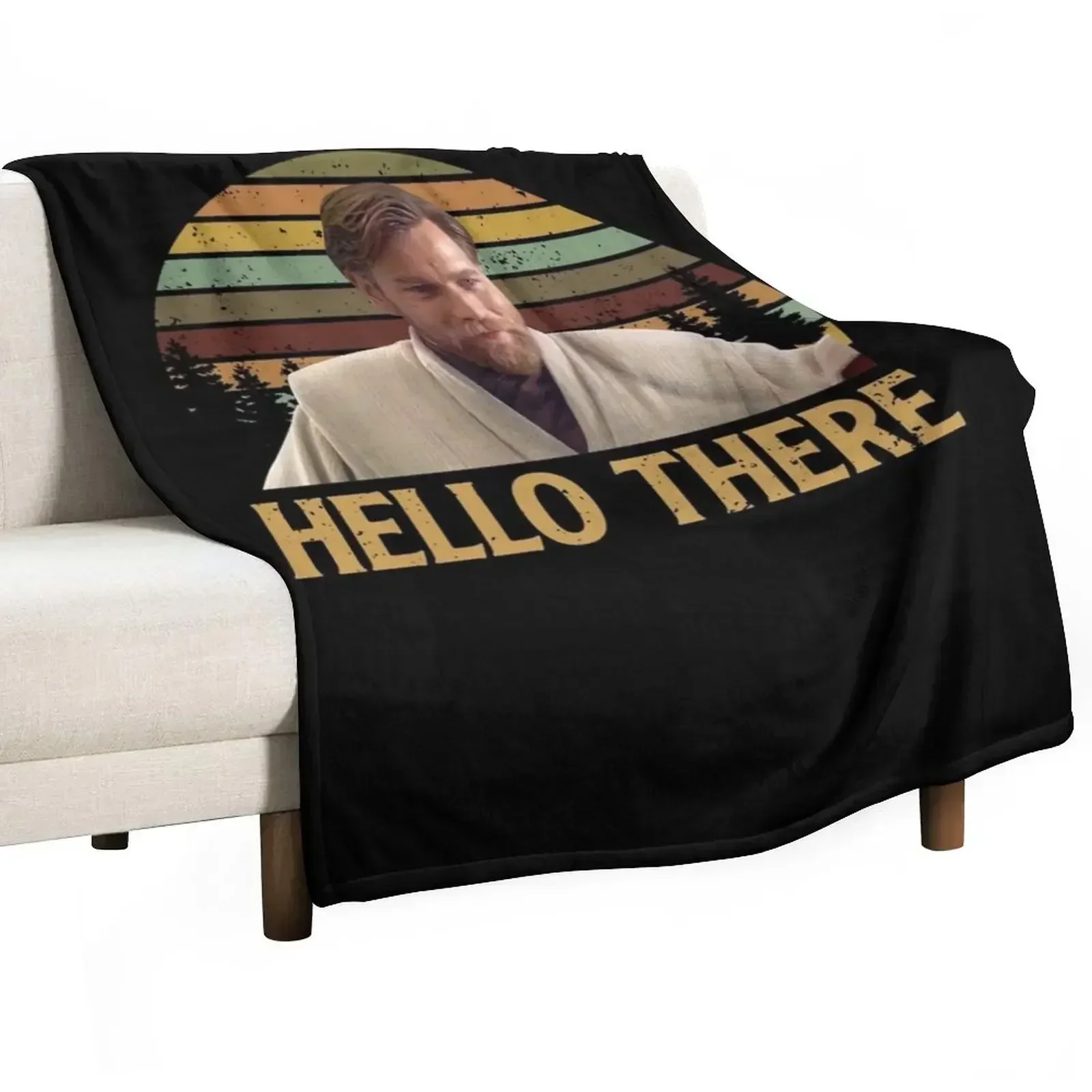 

Vintage Hello There Stár Wárs Obi Wan D Throw Blanket Sofa Personalized Gift warm winter Bed Blankets