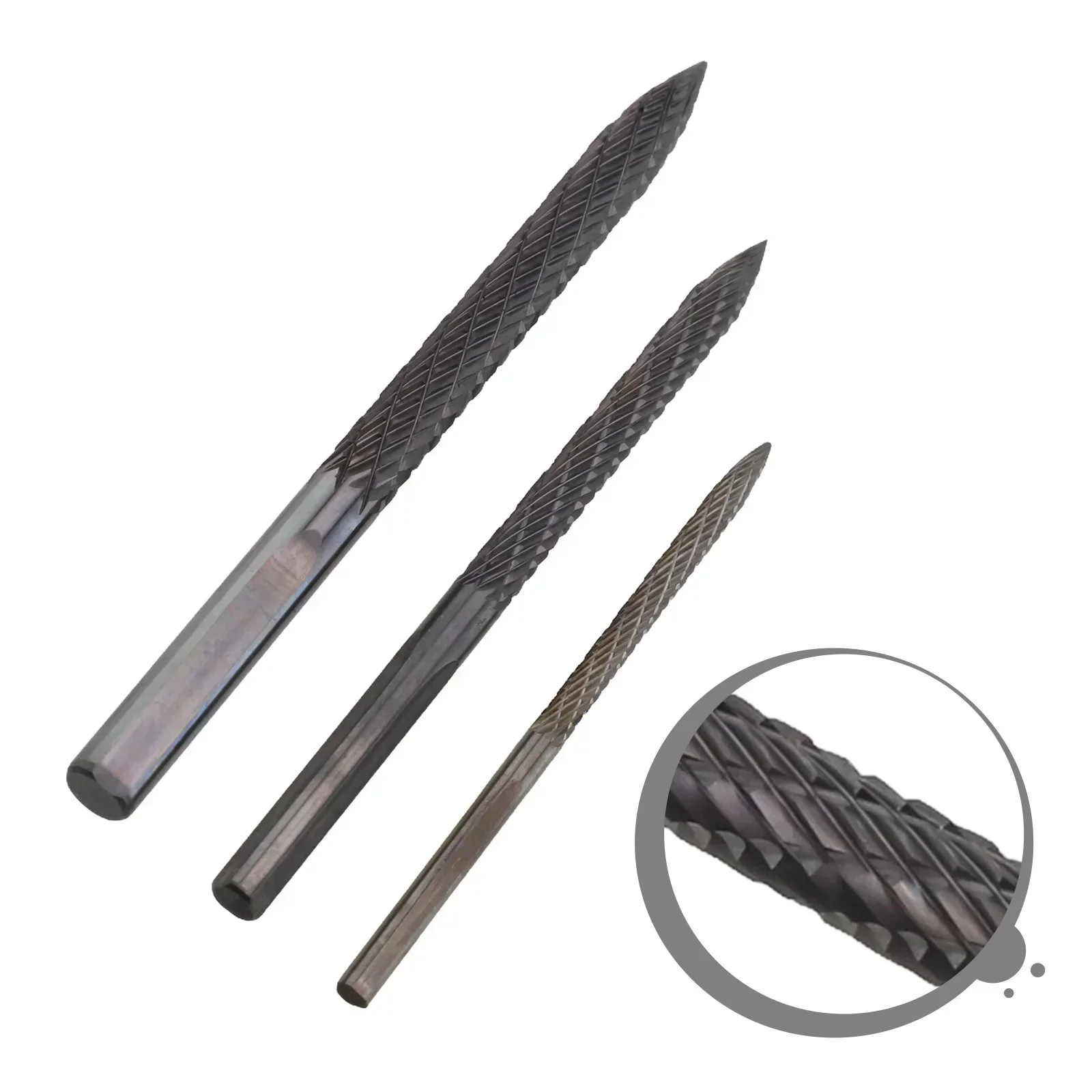 Upgrade Your Tire Repair Kit with 3PCS Carbide Burr Drill Bits  Sizes 3mm  4 5mm  and 6mm  Proven Durability and Performance